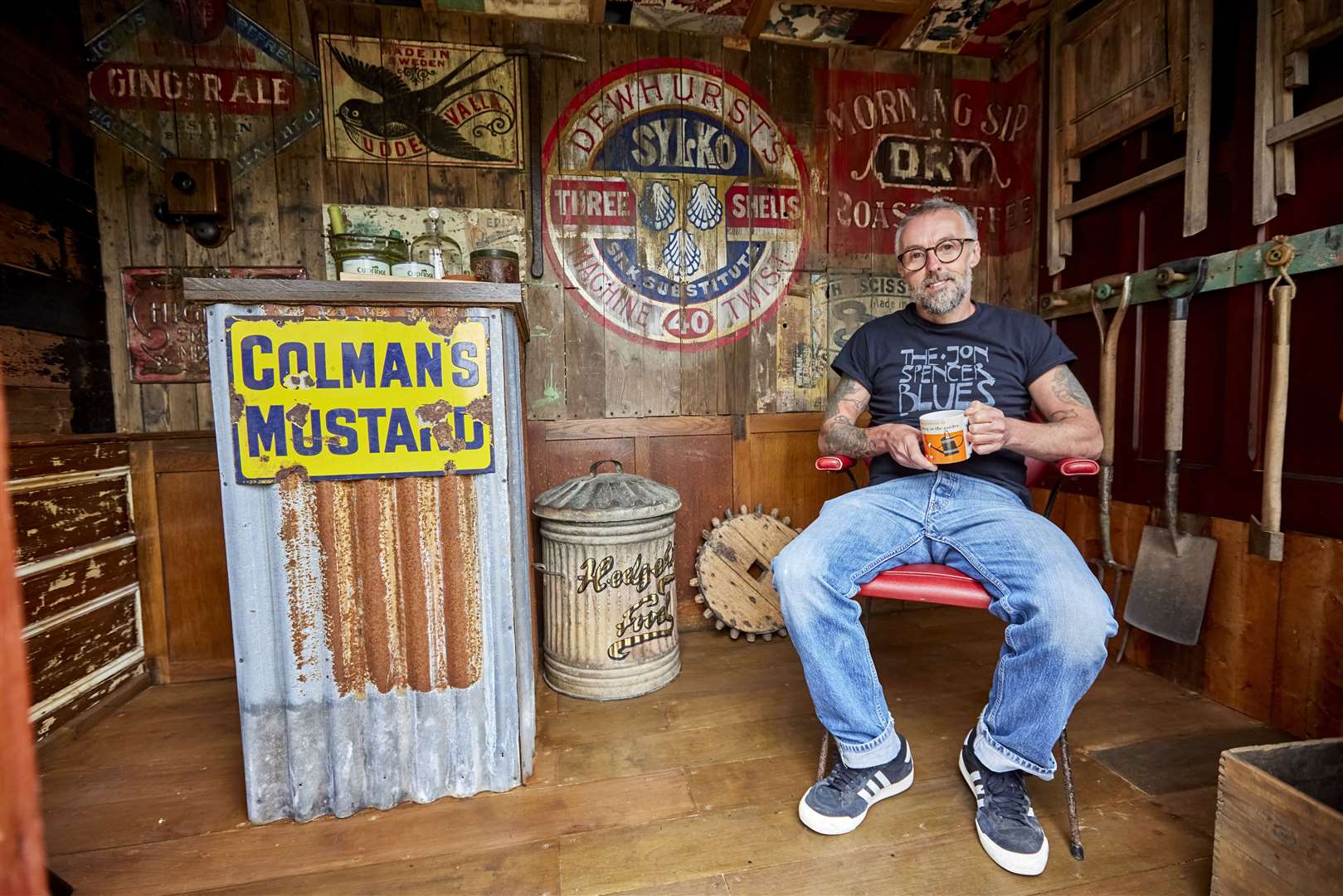 Wayne Dawber, from Crewe, made the shed entirely from used and scrap materials (Cuprinol/PA)