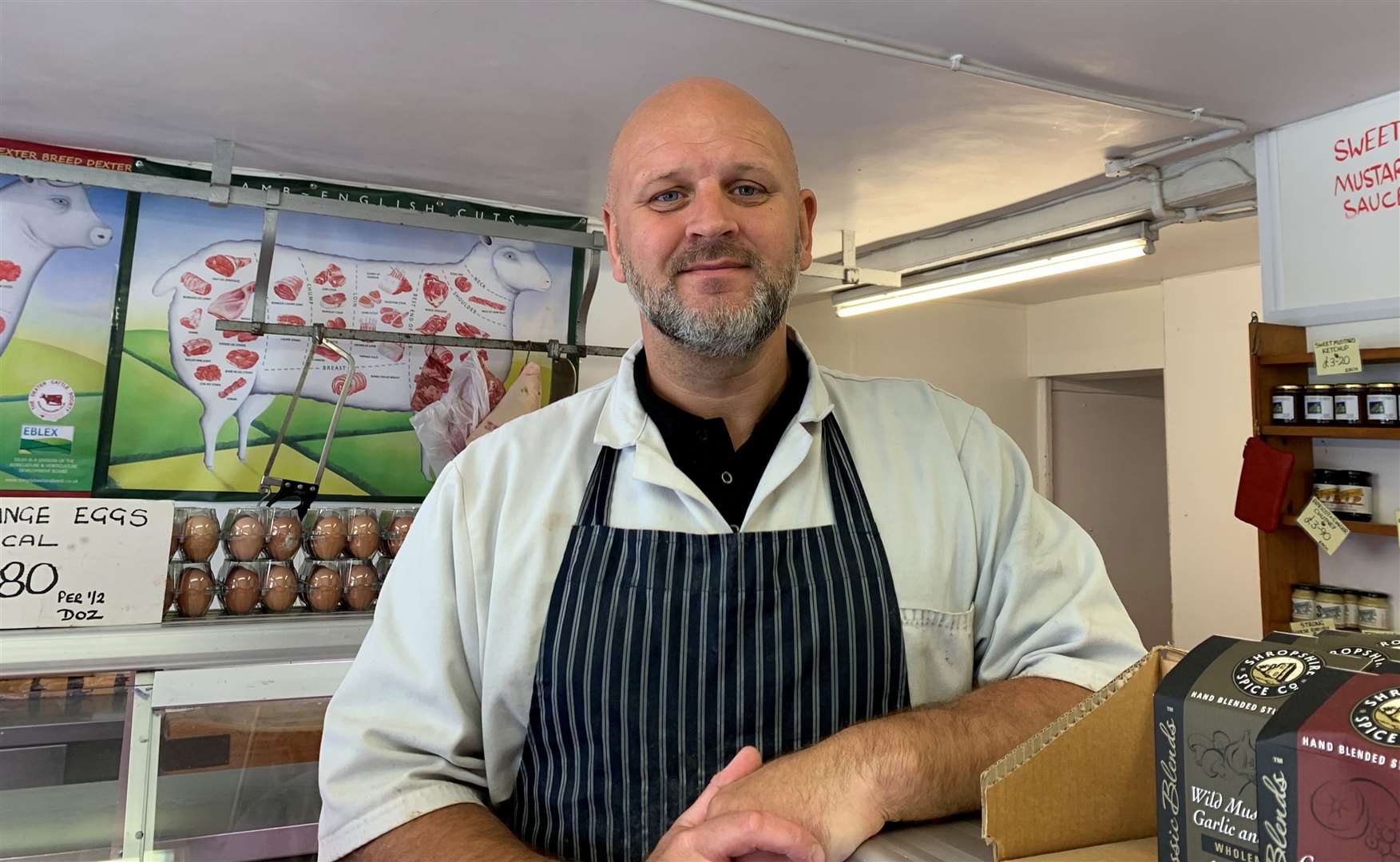 Shane Foster was worried people would think the smell was coming from his business, Hedger E Butchers in Canterbury.
