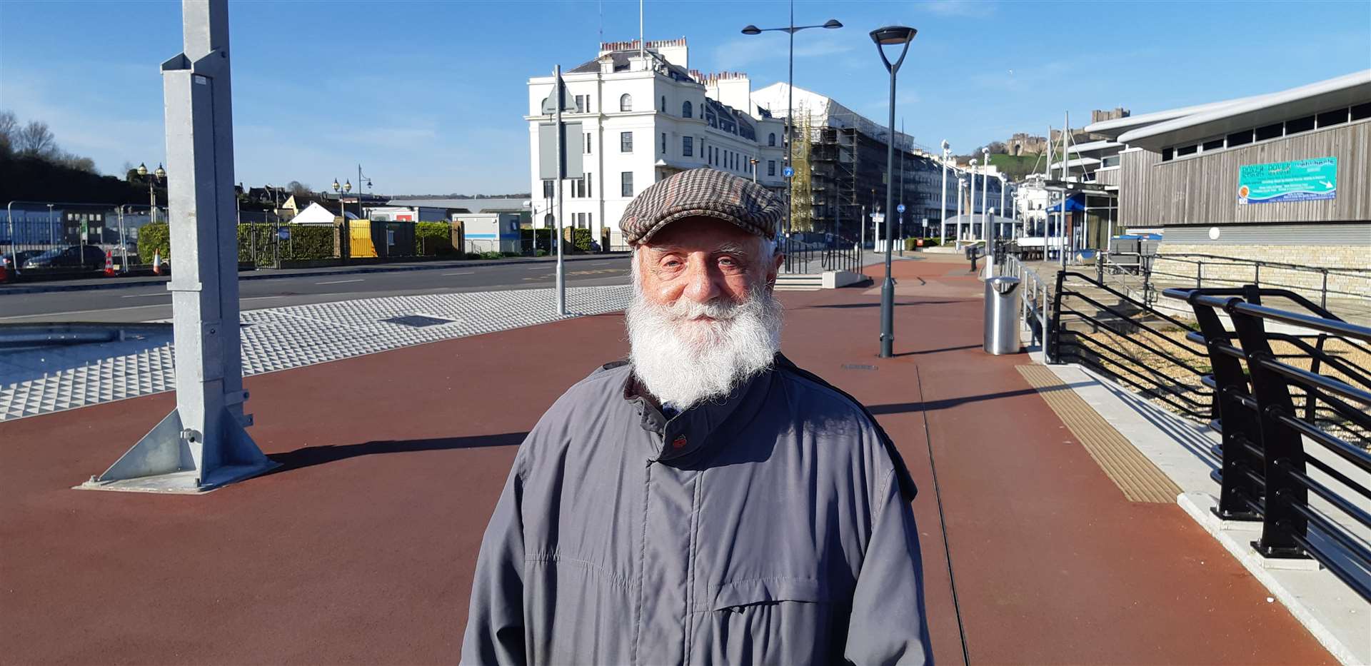 Ian Dalziel on an empty Dover seafront