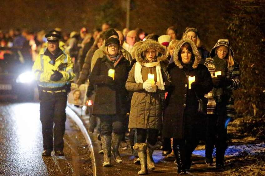 A memorial walk held last year to mark the 20th anniversary of Claire's death