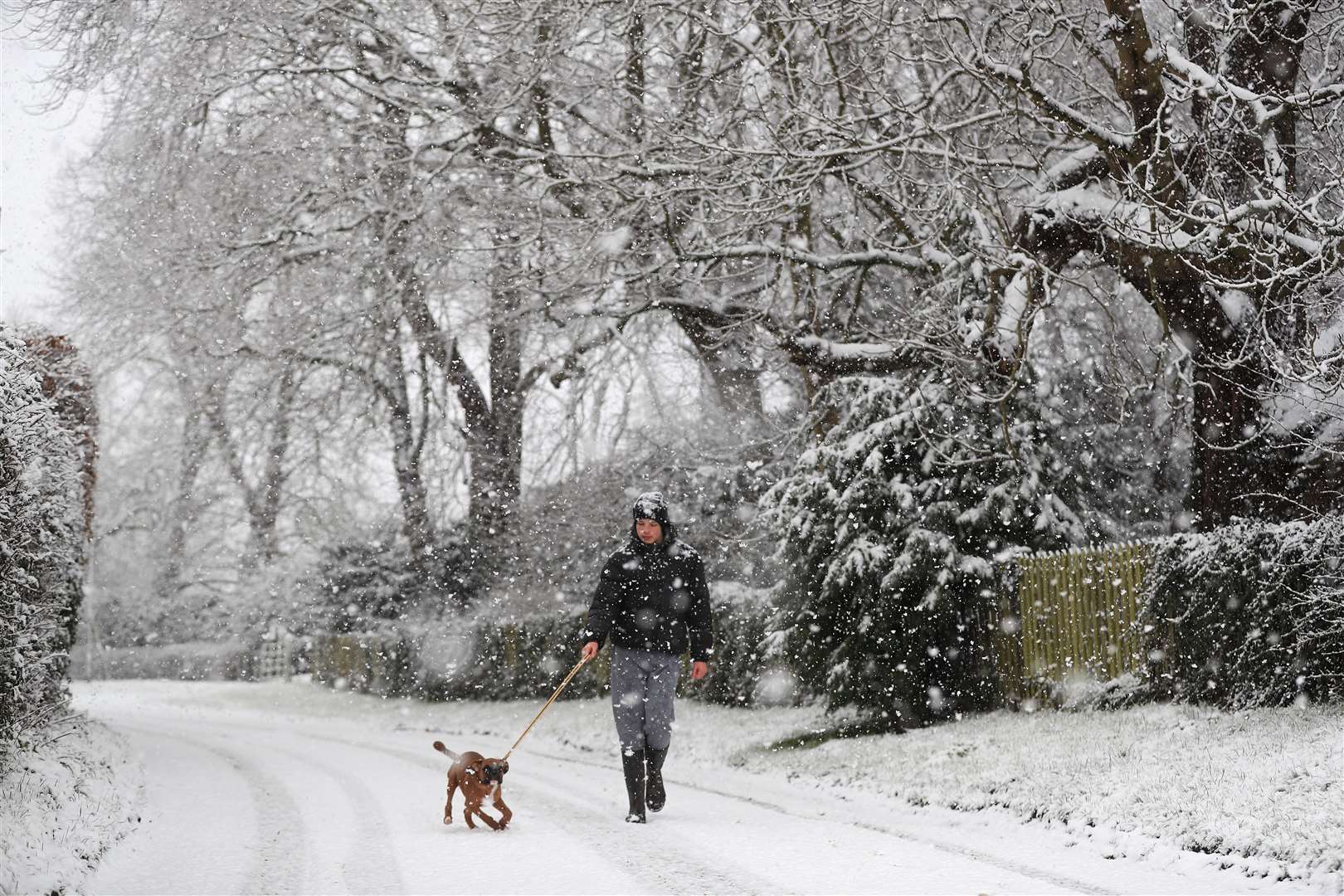 More snow is expected in parts of the UK on Sunday as the Met Office gets ready to put five new weather warnings in place (Mike Egerton/PA)