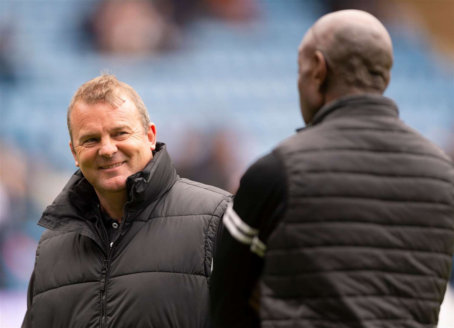 Caretaker manager Mark Patterson with coach Ian Cox Picture: Ady Kerry