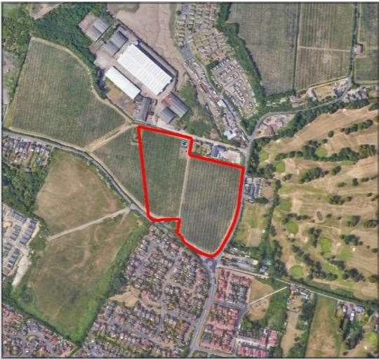 The 74 homes were planned to be built off Otterham Quay Lane. Picture: Swale Council