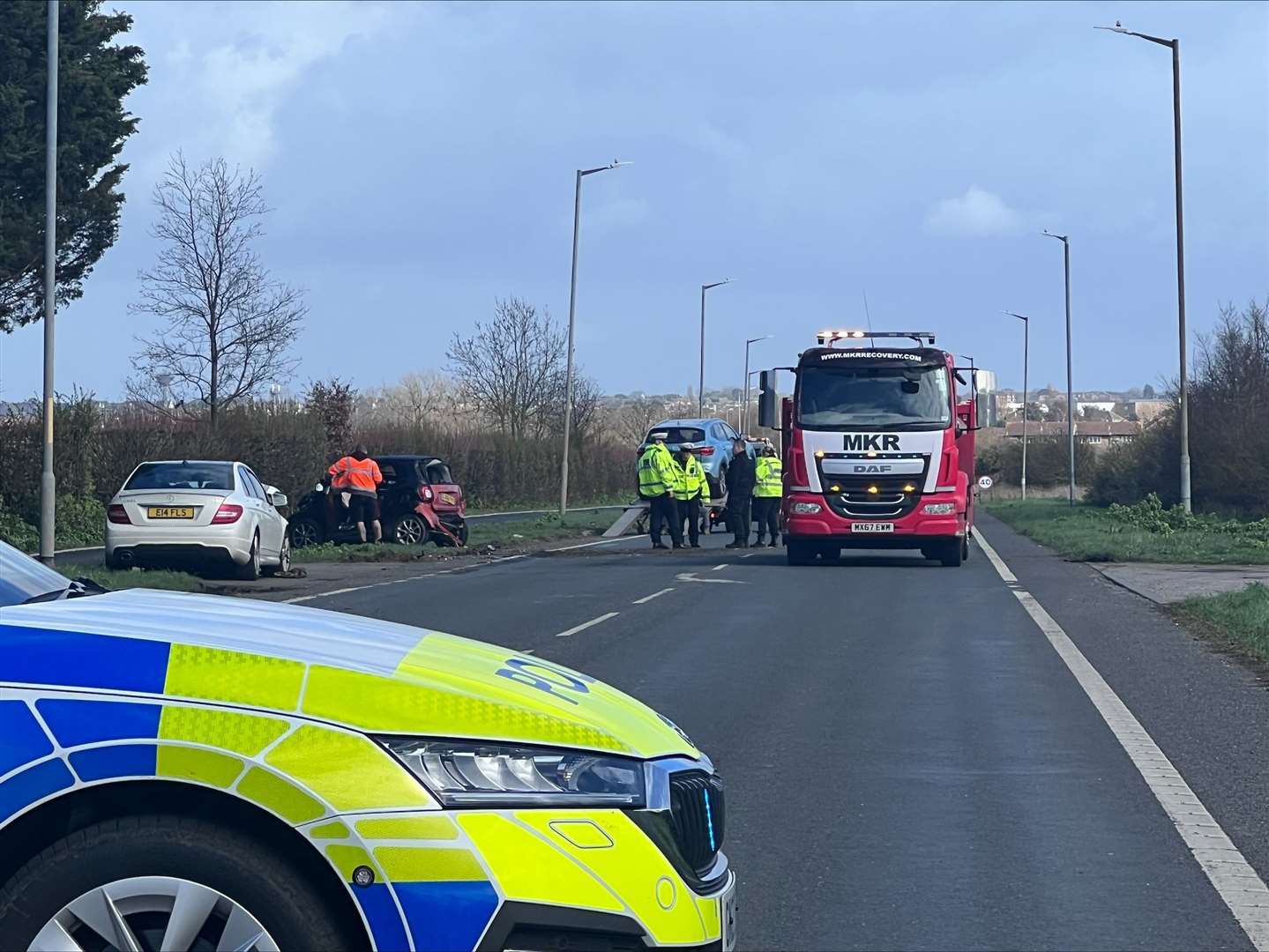 Traffic is still queuing. Picture: Luke Horvath