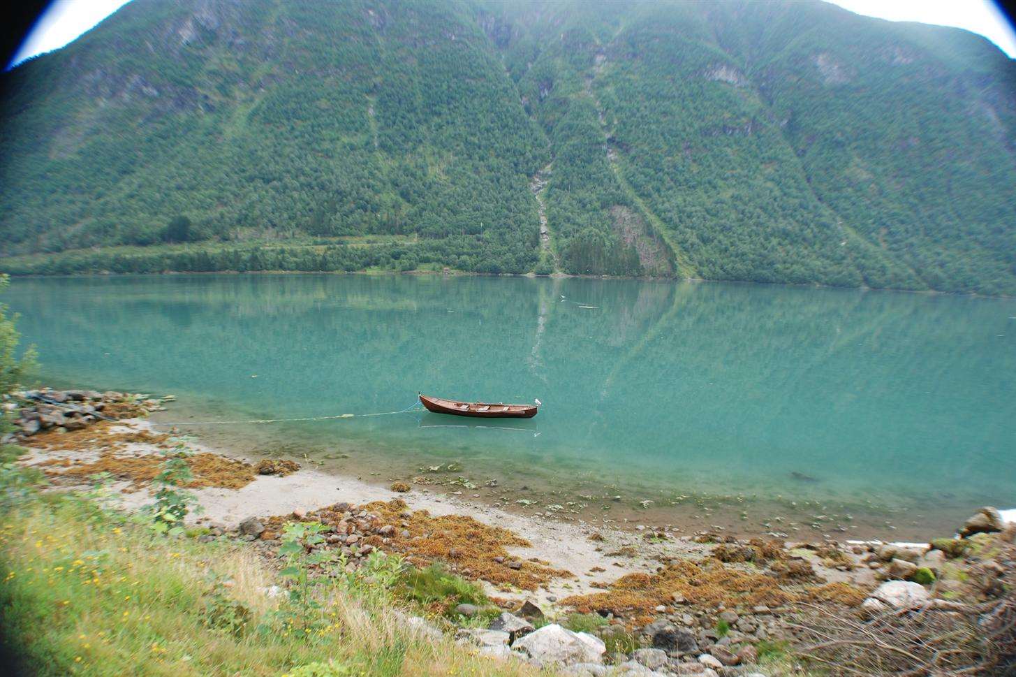 A view from the land in Fjaerland, Norway