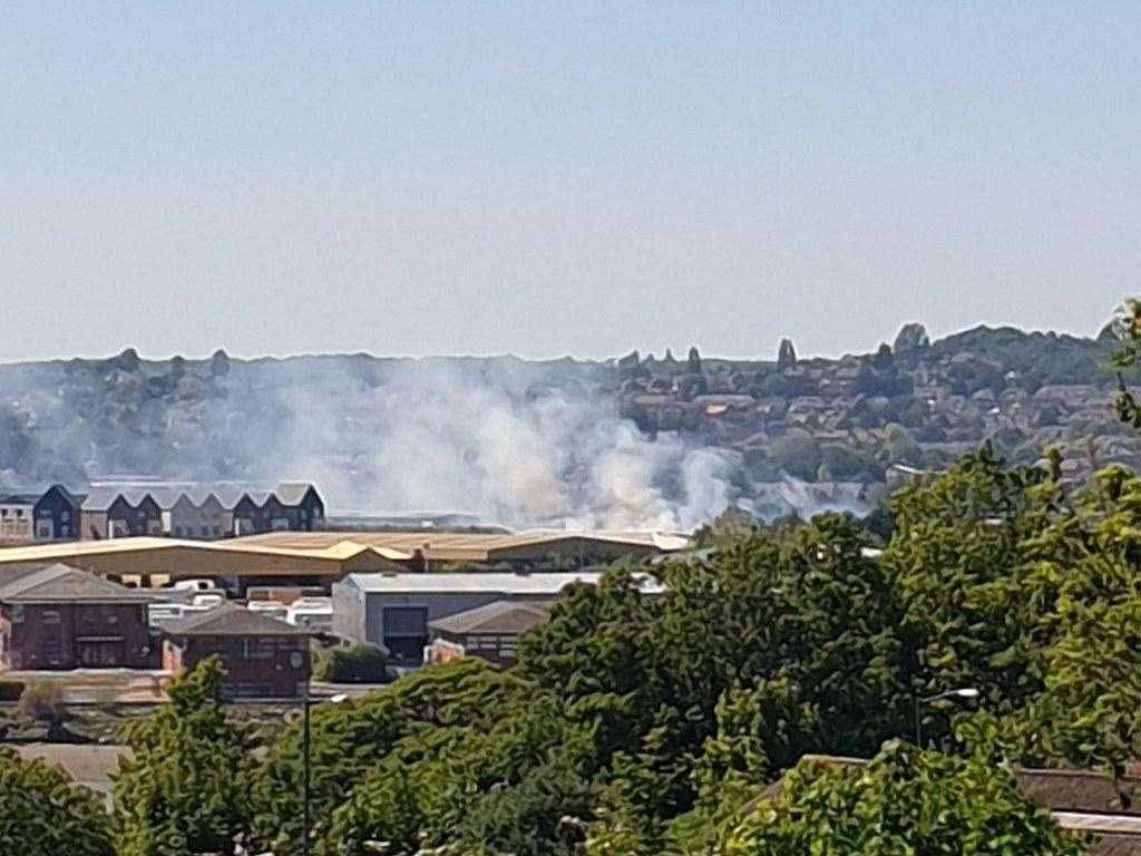 There is a fire on the Medway City Estate in Strood