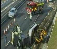 Emergency services are on the scene Picture: Highways England