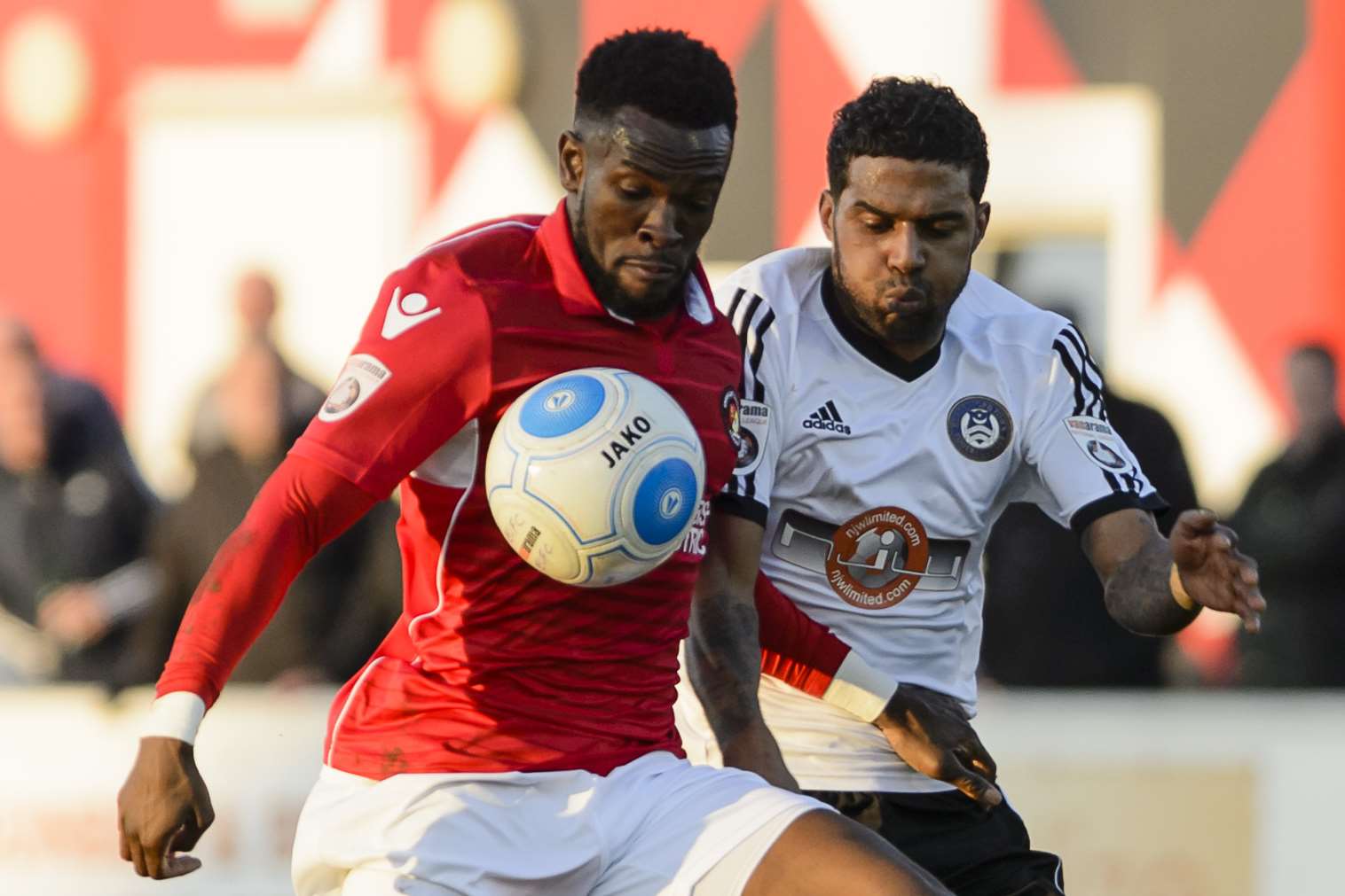 Anthony Cook, left, is desperate for automatic promotion after last season's play-off heartache Picture: Andy Payton