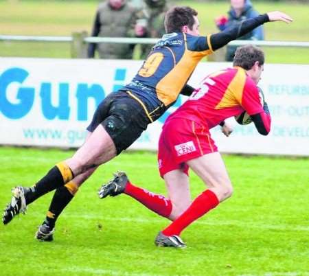 Canterbury (black shirts) struggled to contain Cambridge on Saturday