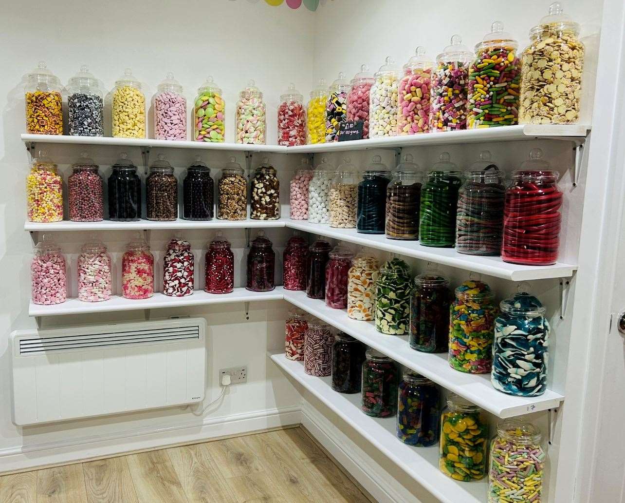 The shop offers normal pick and mix sweets, American sweets and retro sweets