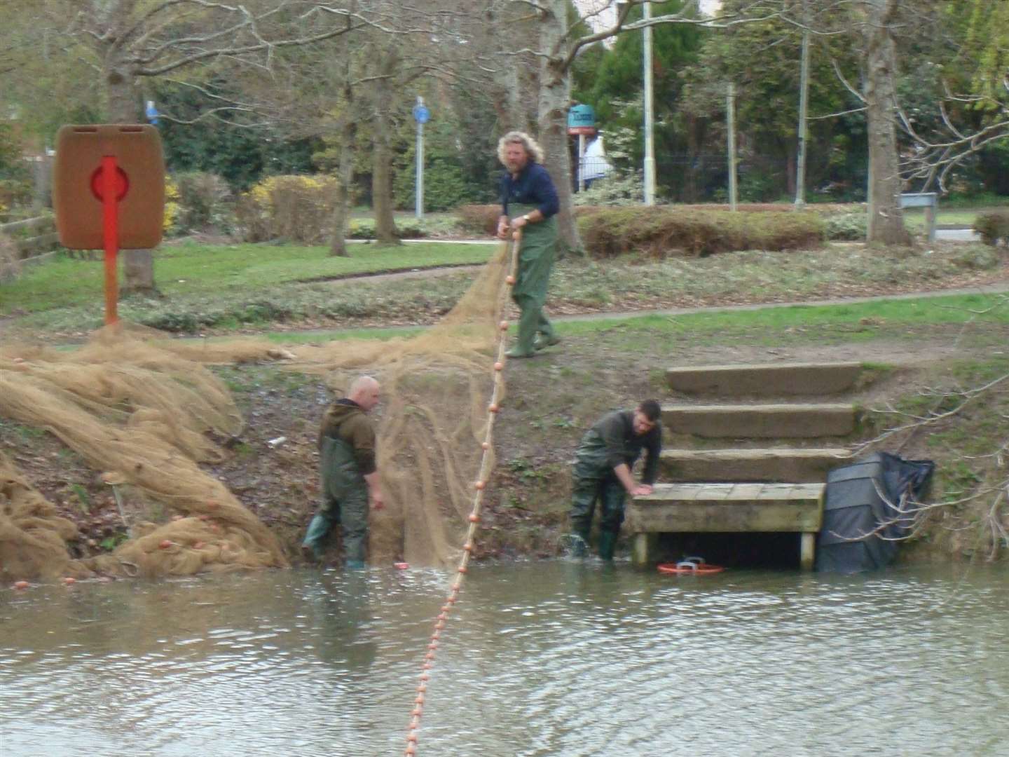 The fish were removed from the moat in Park Farm last week. Picture: Anthony Mathews
