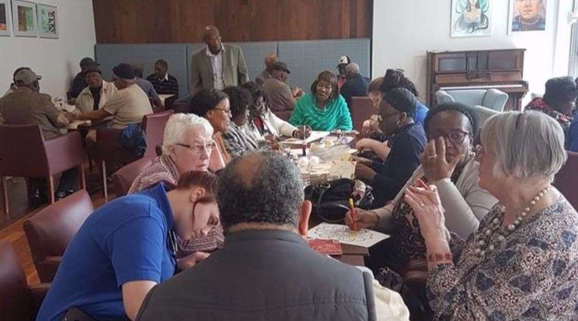 Medway African Caribbean Association group of elders before lockdown began