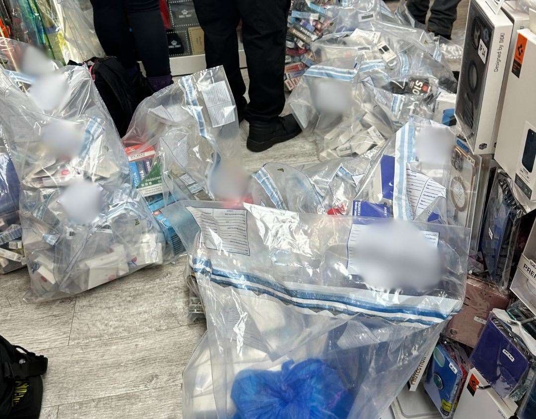 Some of the products which were seized. Picture: KCC