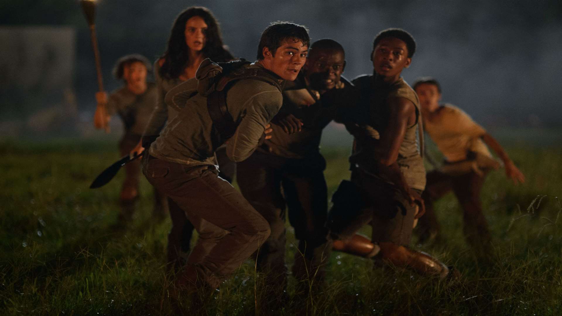 Dylan O'Brien & Kaya Scodelario in The Maze Runner. Picture: PA Photo/Fox UK Film