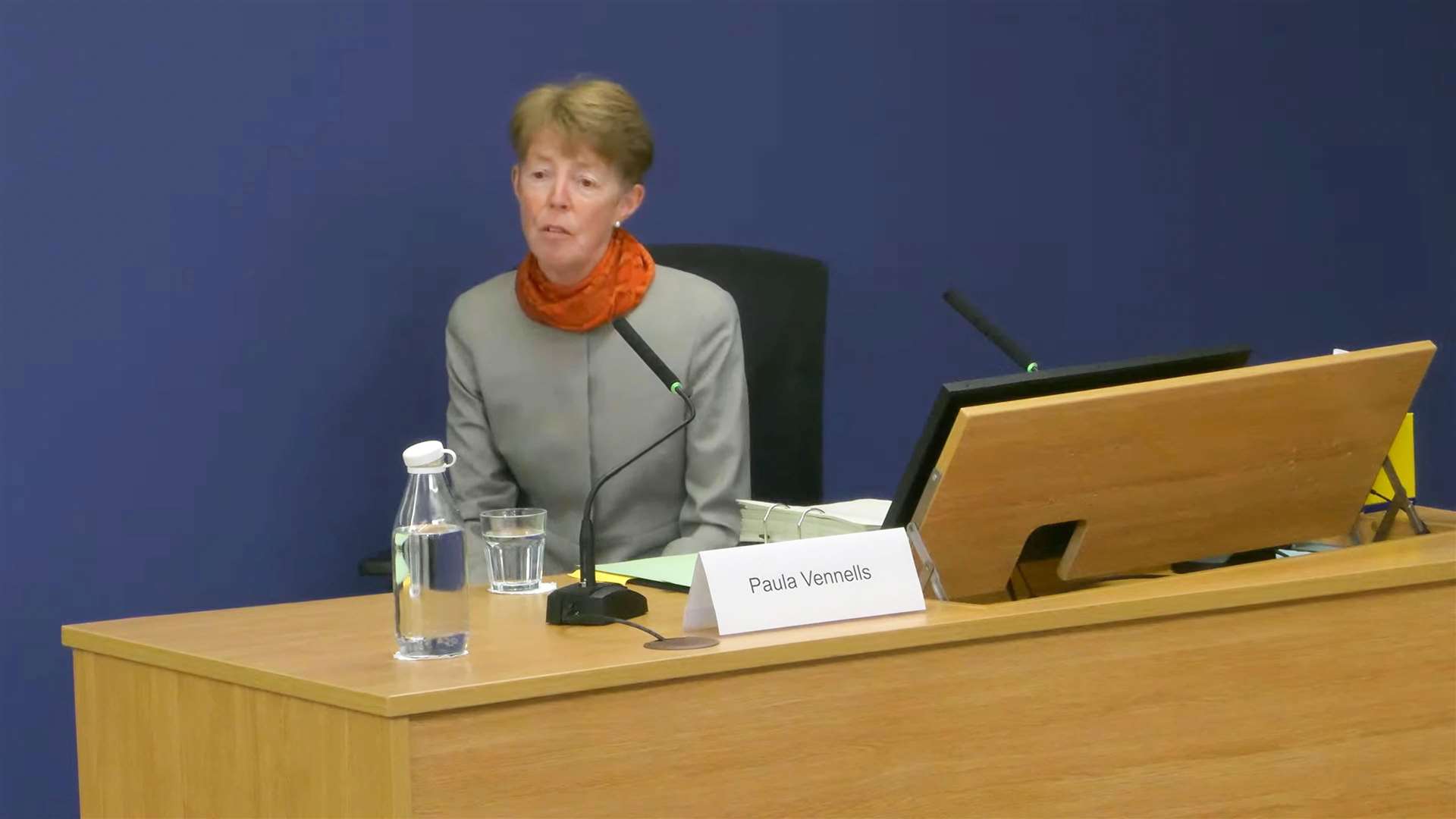 Former Post Office boss Paula Vennells giving evidence to the inquiry at Aldwych House, central London (Post Office Horizon IT Inquiry/PA)