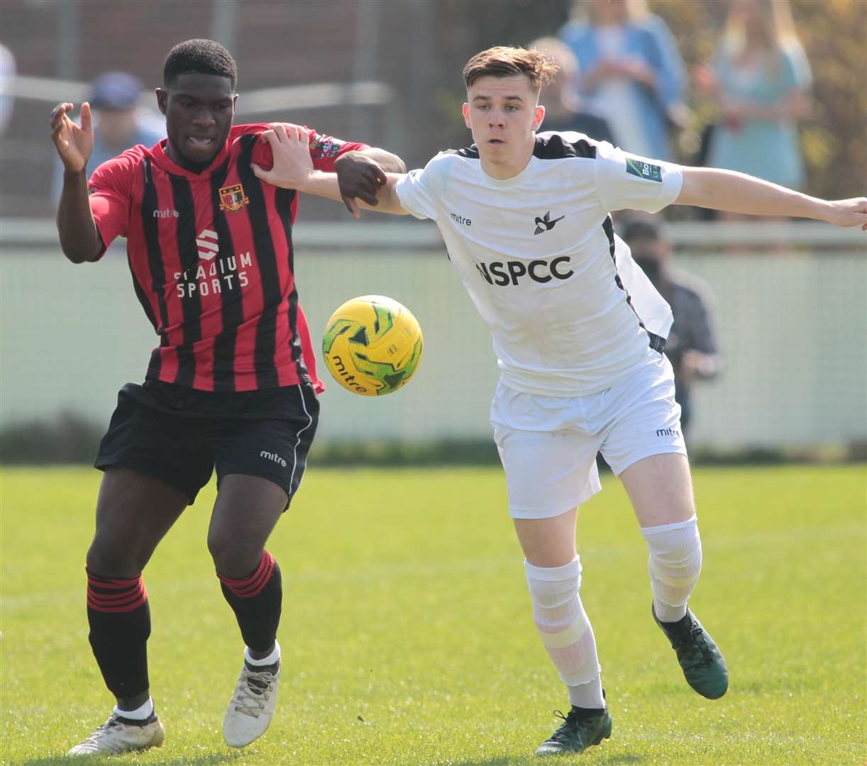 Sittingbourne striker David Smith scored twice in the win over champions-elect Carshalton Picture: John Westhrop