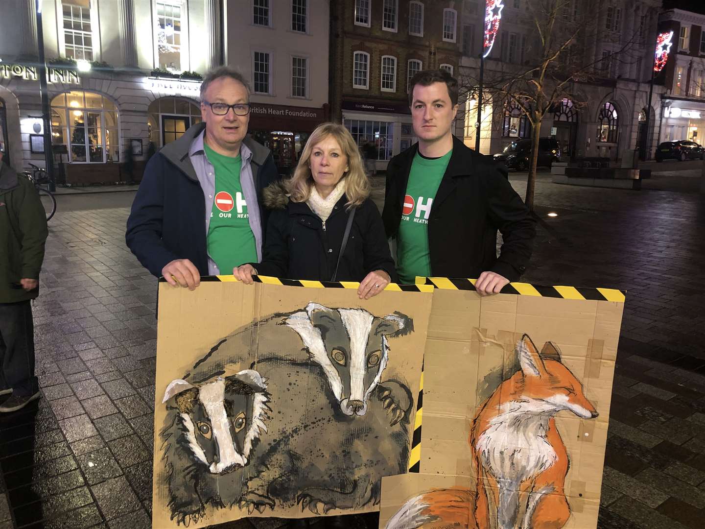 Protestors were outside Maidstone Town Hall (24618312)