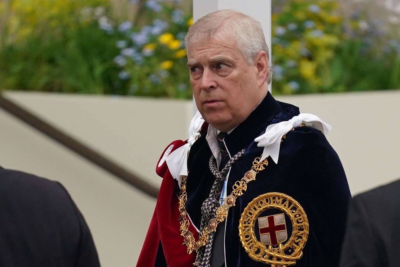 The Duke of York arriving ahead of the coronation ceremony