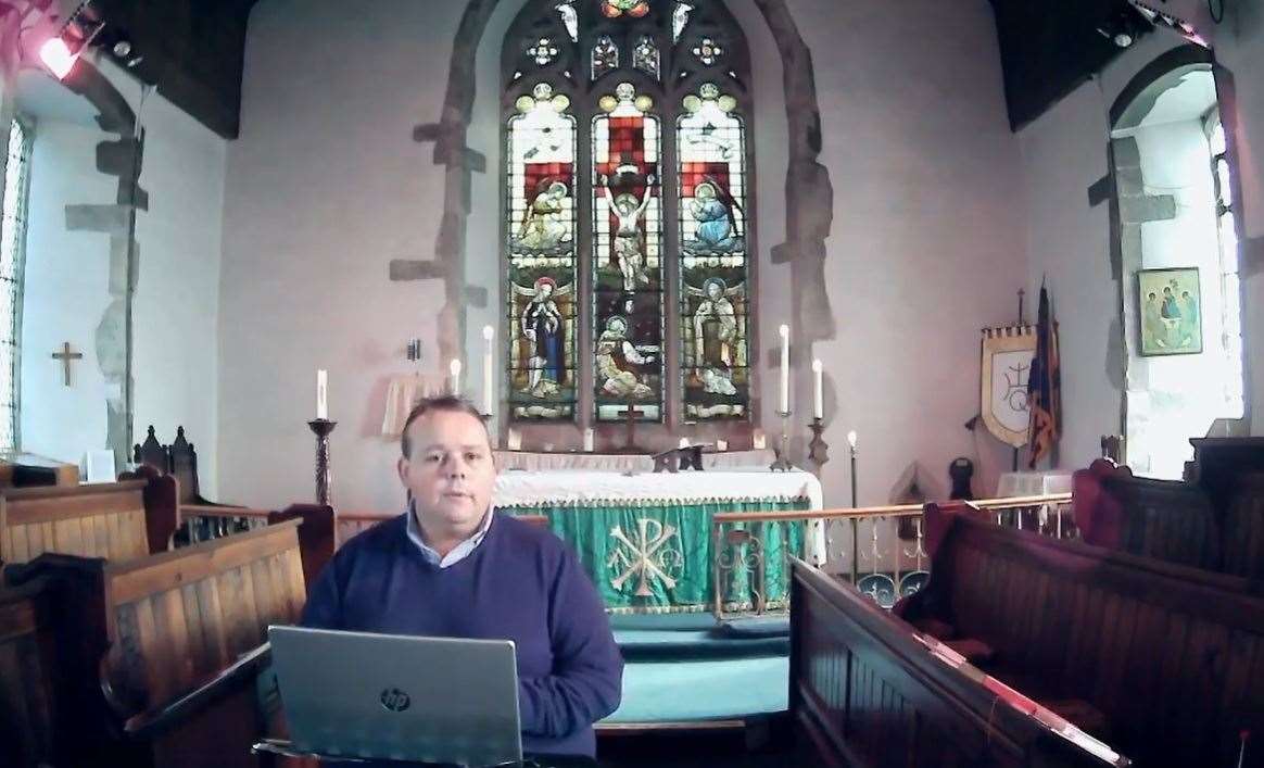 Ashley Shiel at Holy Trinity Church Queenborough for Remembrance Sunday