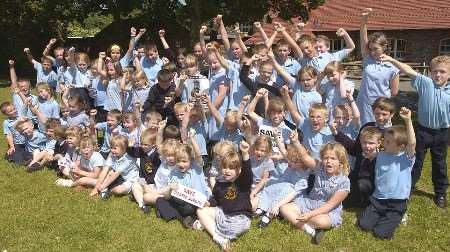 Some of the children from the school appeared on the show. Picture: DAVE DOWNEY