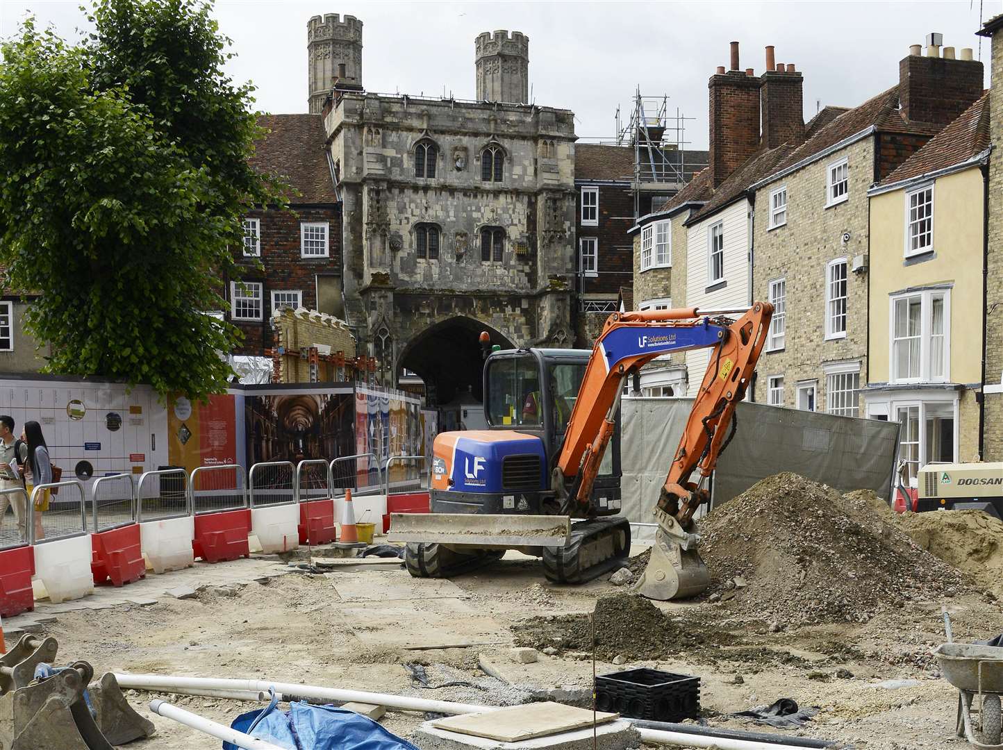 A huge repaving project is underway in the cathedral Precincts. Picture: Paul Amos. (2598113)