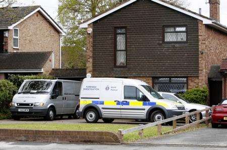 Police outside house in Deanwood Drive, Wigmore