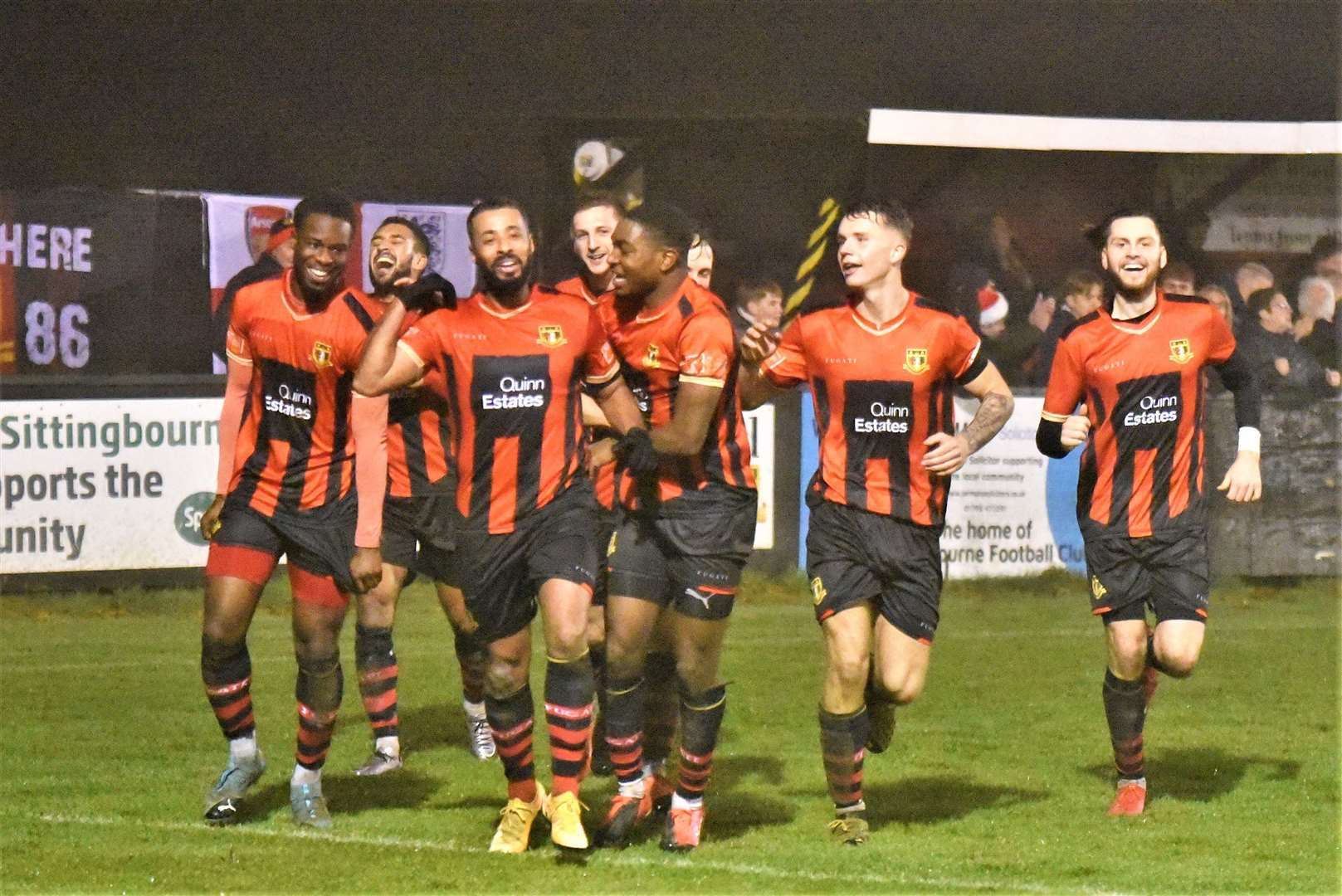 Ahmed Abdulla celebrates with Brickies team-mates Picture: Ken Medwyn