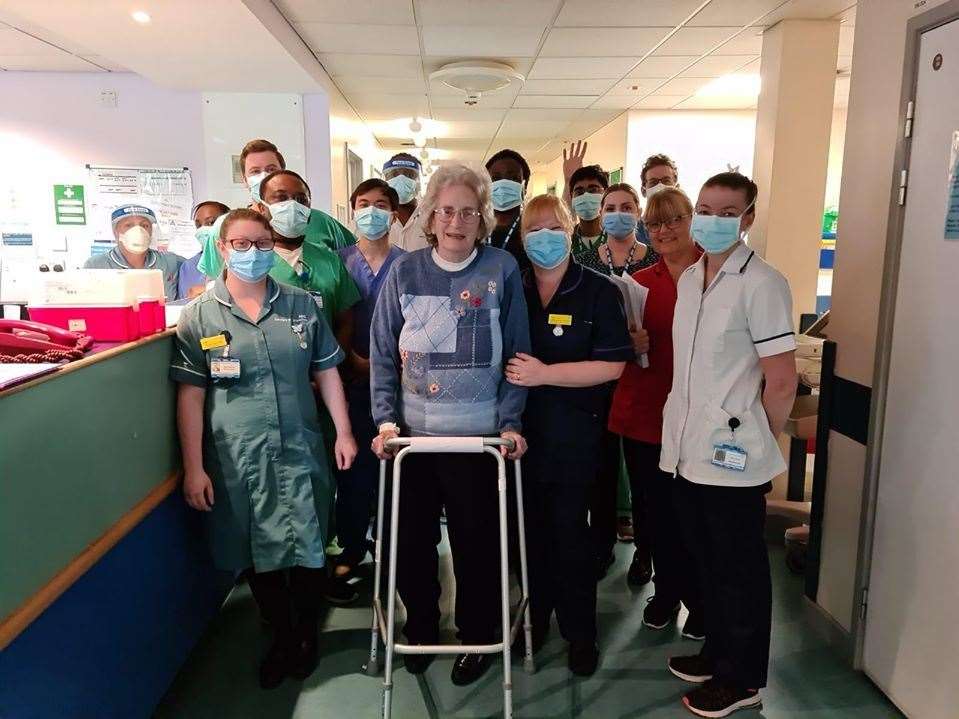 Mrs Britton has left Beech ward after six weeks