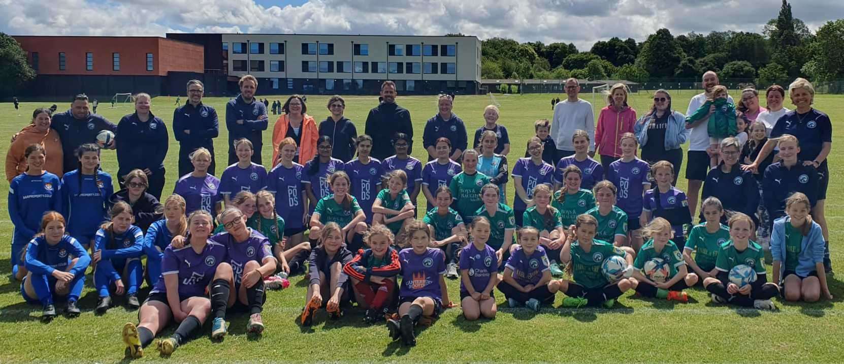 Some of the Canterbury Eagles’ female section - more than 120 players took part in the club’s celebration day this month