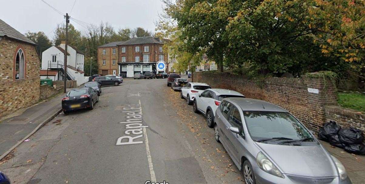 The incident happened in Raphael Road, Gravesend. Photo credit: Google Maps