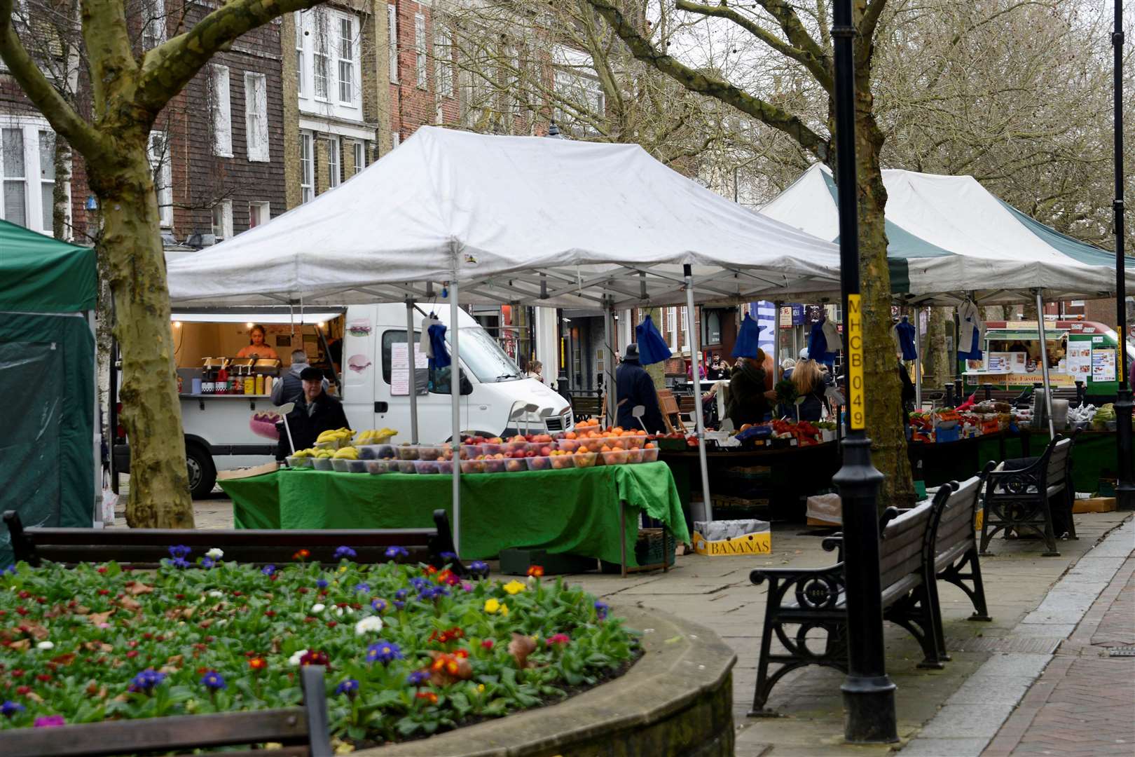 Ashford’s current market is run in the Lower High Street. Picture: Paul Amos