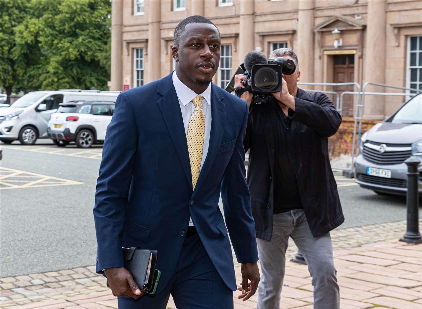 Benjamin Mendy arrives at Chester Crown Court (David Rawcliffe/PA)