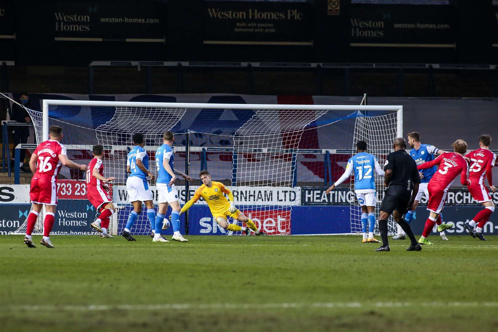 Connor Ogilvie scores Gillingham's winning goal Picture: Joe Dent/JMP