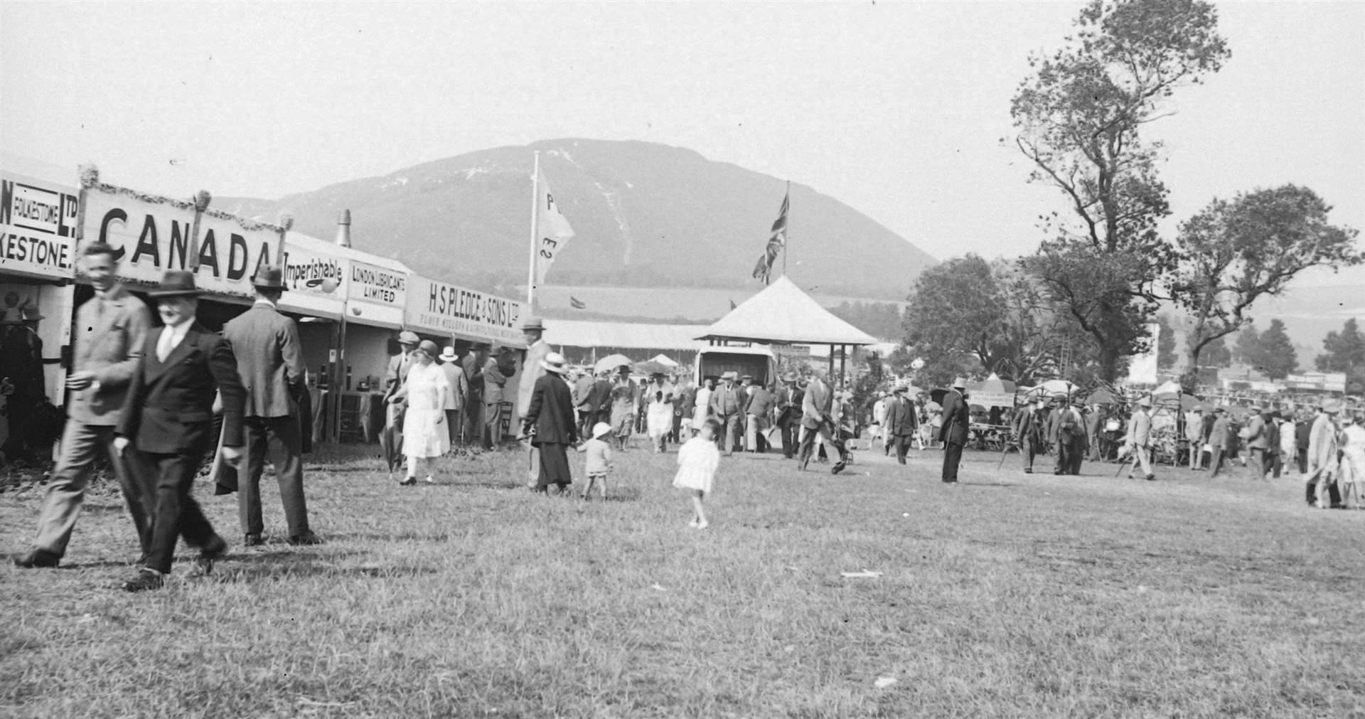 The 1929 Showground in Folkestone, with Caesar's Camp in the background. Picture: Kent Archives Service