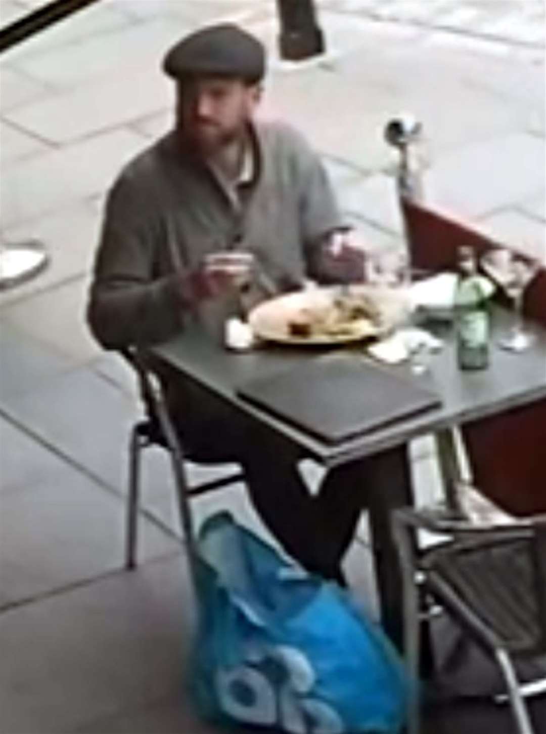 Image of a man police want to talk to after restaurant bill in The Borough, Canterbury, wasn’t paid. Picture: Kent Police