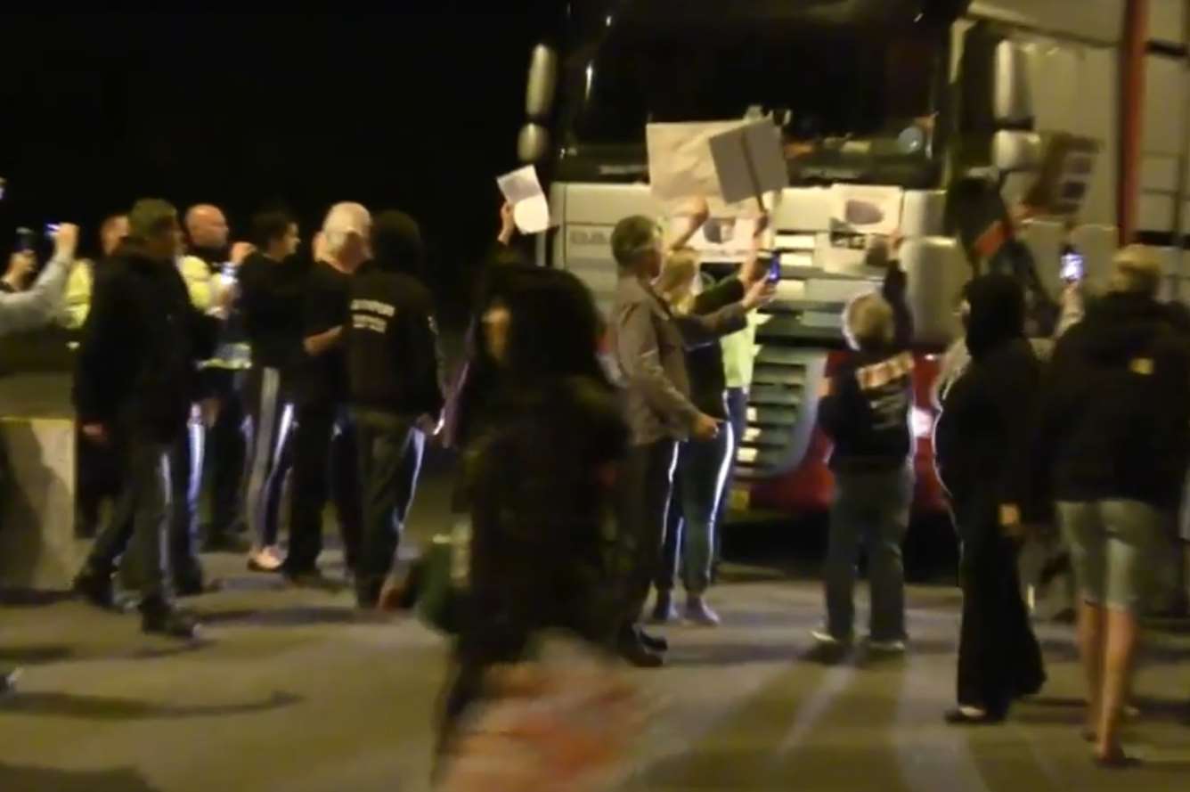 Police cleared the way for lorries to reach Ramsgate Port