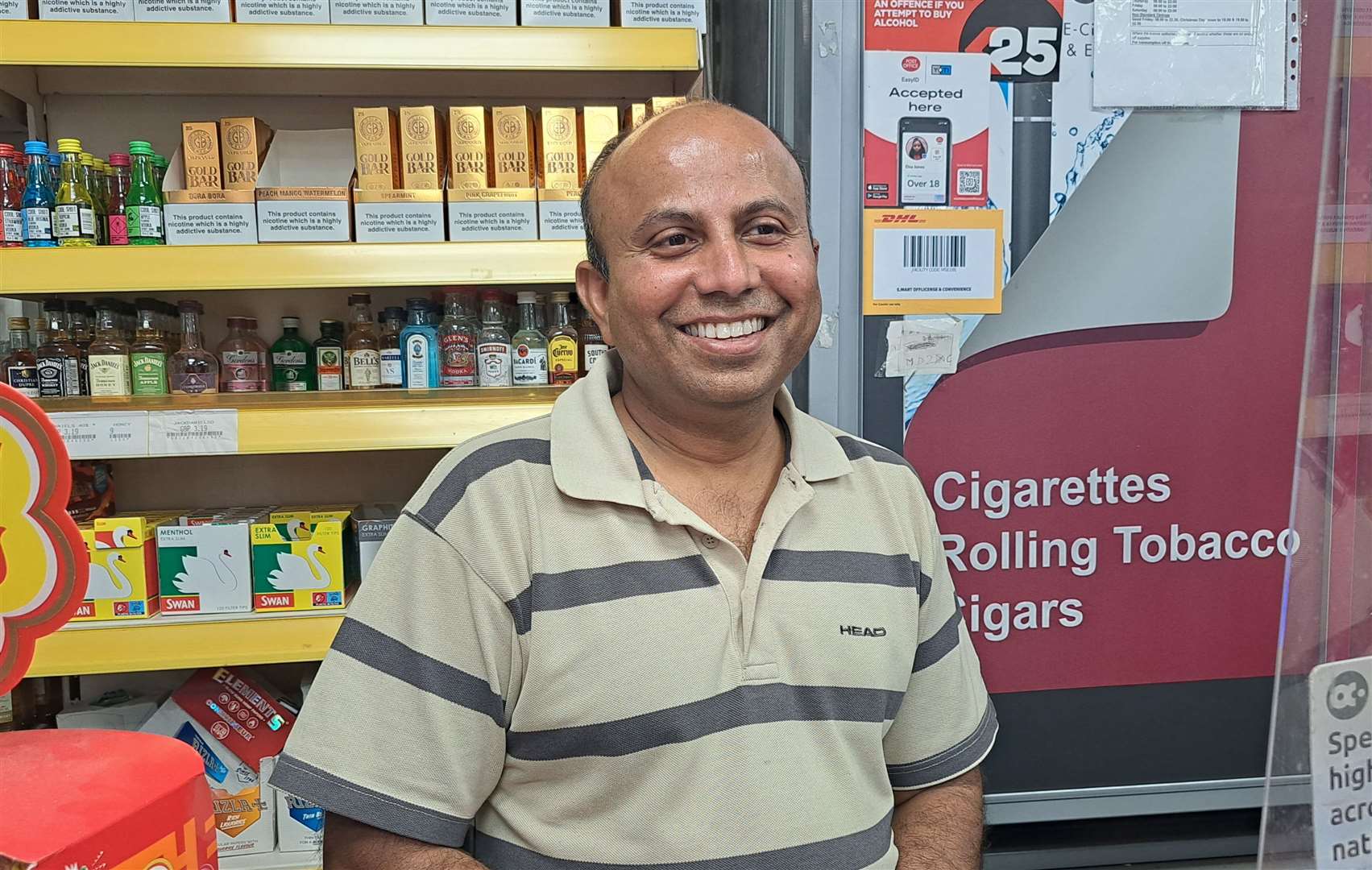 Local shopkeeper Nagu Bogavarapu