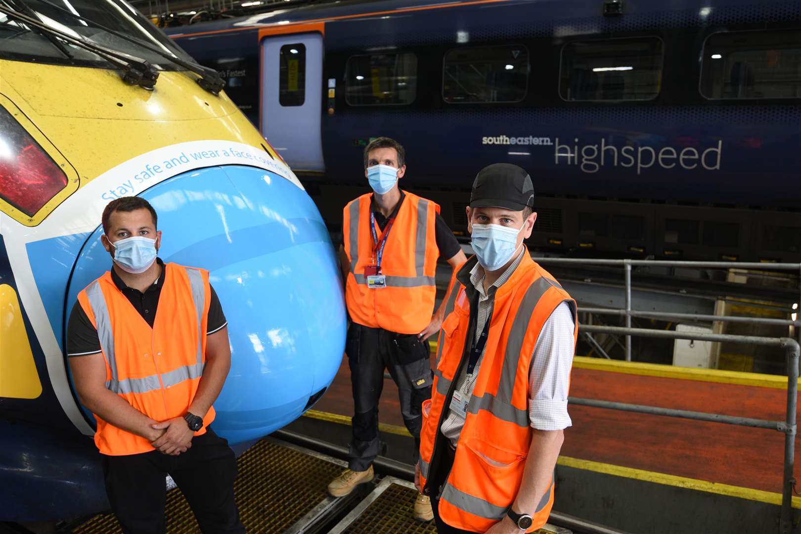 Even Southeastern trains - along with their staff - were given face coverings.
