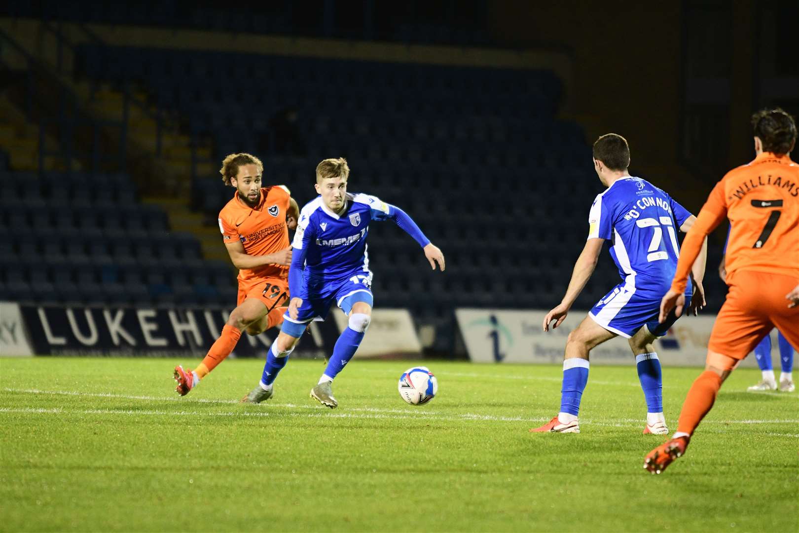 Josh Eccles looks for a way forward Picture: Barry Goodwin