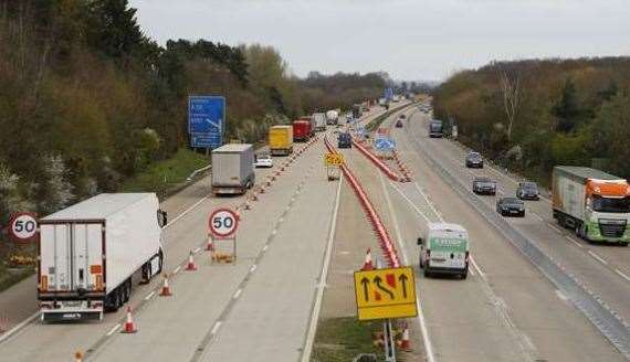 The Operation Brock barrier between Junctions 8 and 9 pictured in October last year