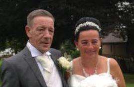 Paula and Darrell Palliser renewing their vows at Minster Abbey