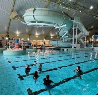 A group of trainee lifeguards got into the pool earlier this month. Photo: TLC