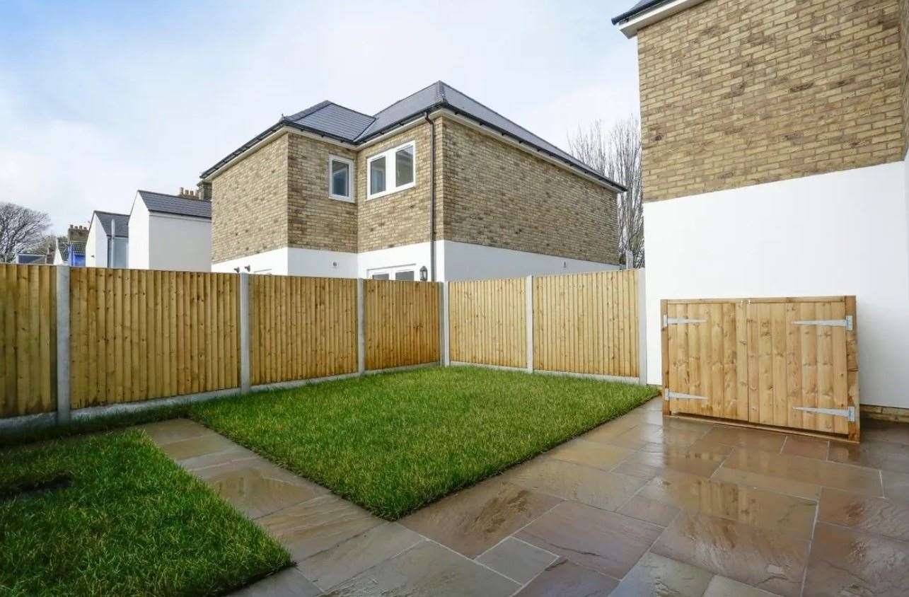 The back garden of the new-build. Picture: Zoopla / Miles & Barr