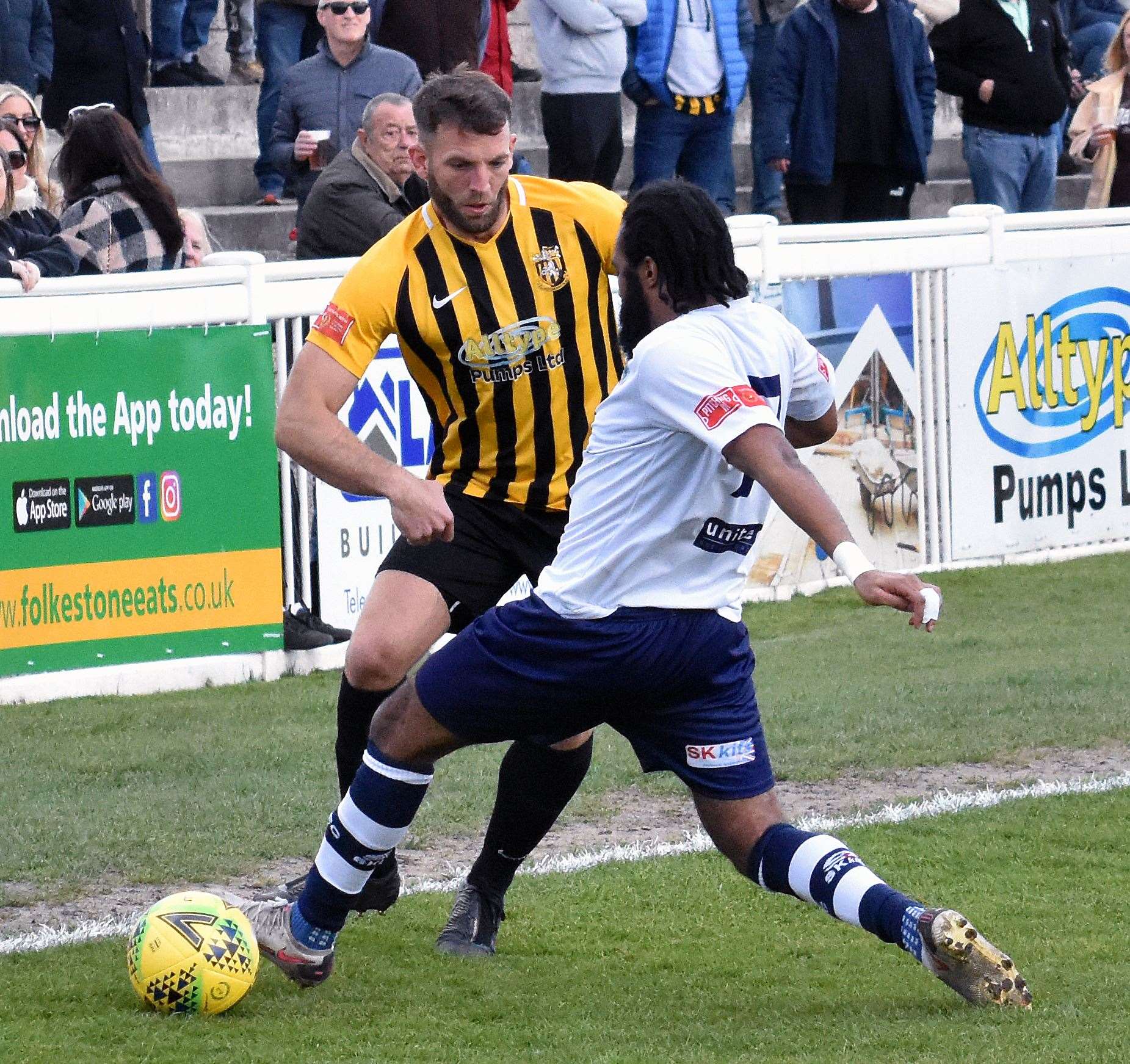 Josh Vincent takes on an away player. Picture: Randolph File