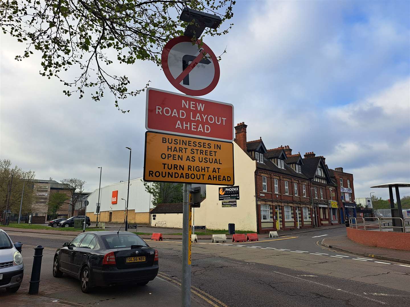 There is no right turn into Hart Street at the entrance near The Broadway in Maidstone