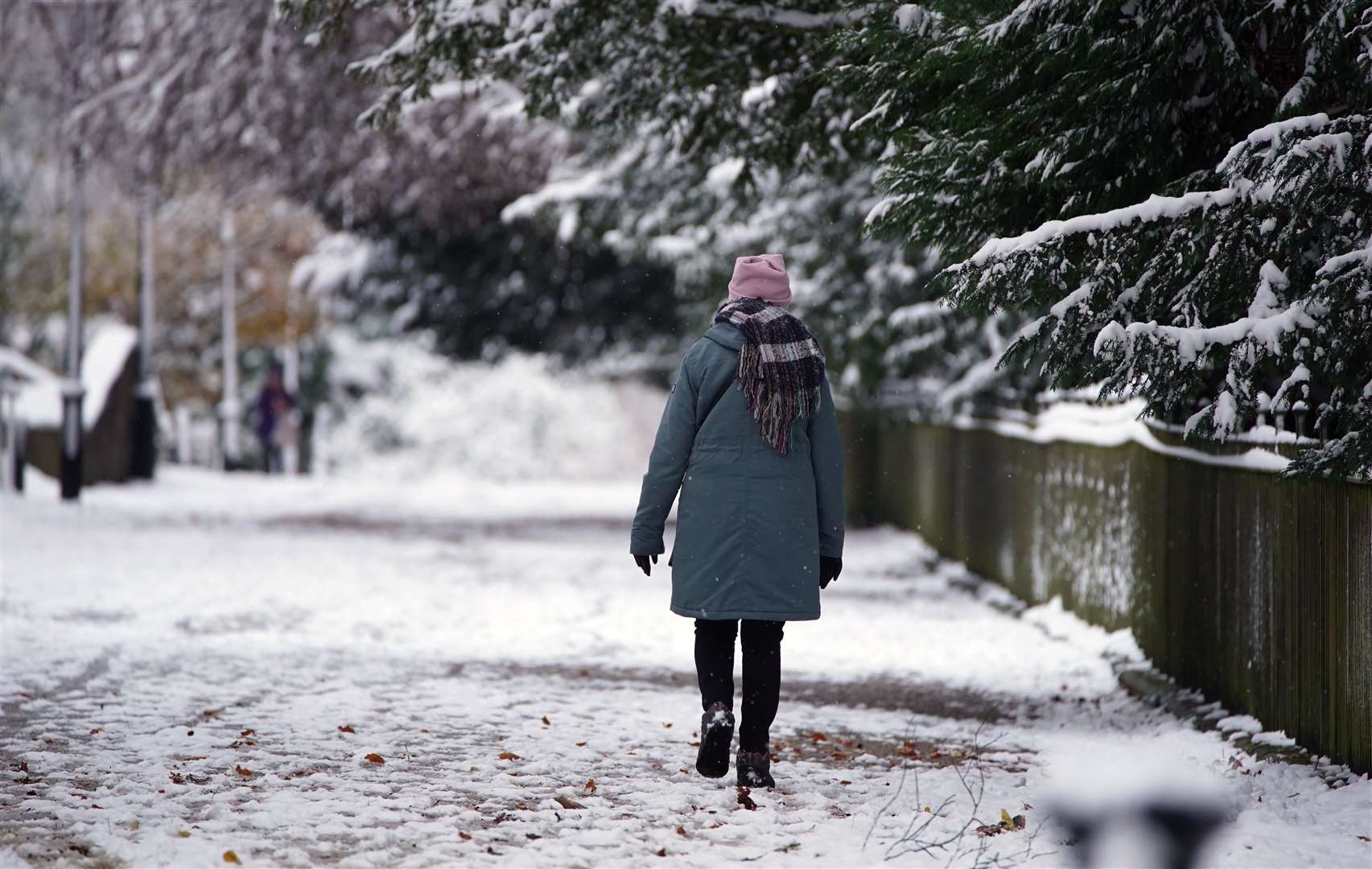 Buxton in the Derbyshire peaks woke up to snow on Tuesday (Peter Byrne/PA)