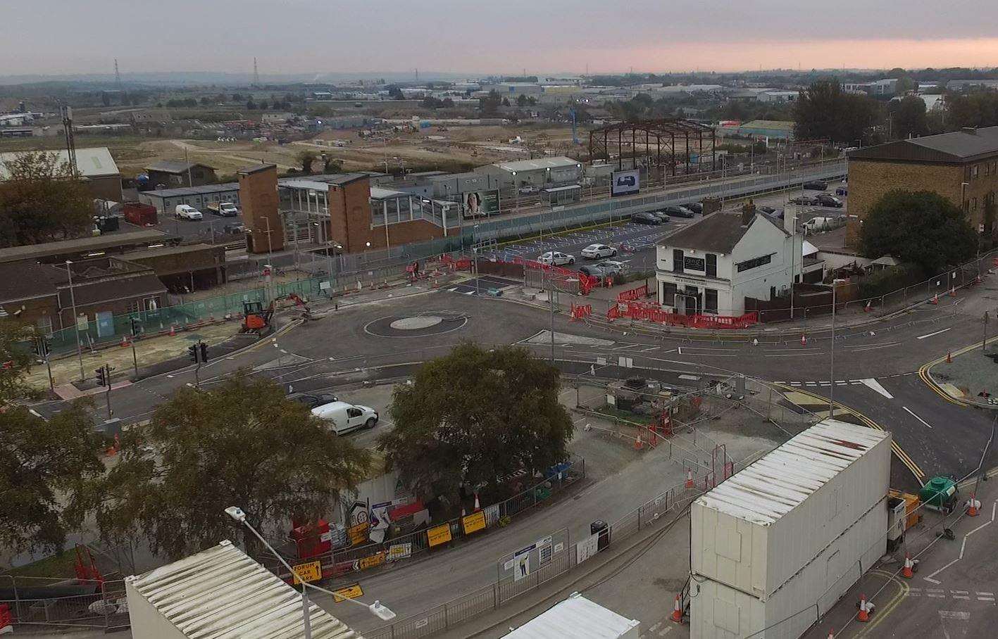 An aerial shot taken of the newly-realigned St Michael's Road a few weeks ago. Picture: Submitted