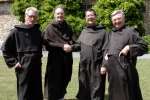 Father Piet Wijngaard and Father Francis Kemsley welcoming Father Brendan Grady and Father Joseph Chalmers to The Friars.