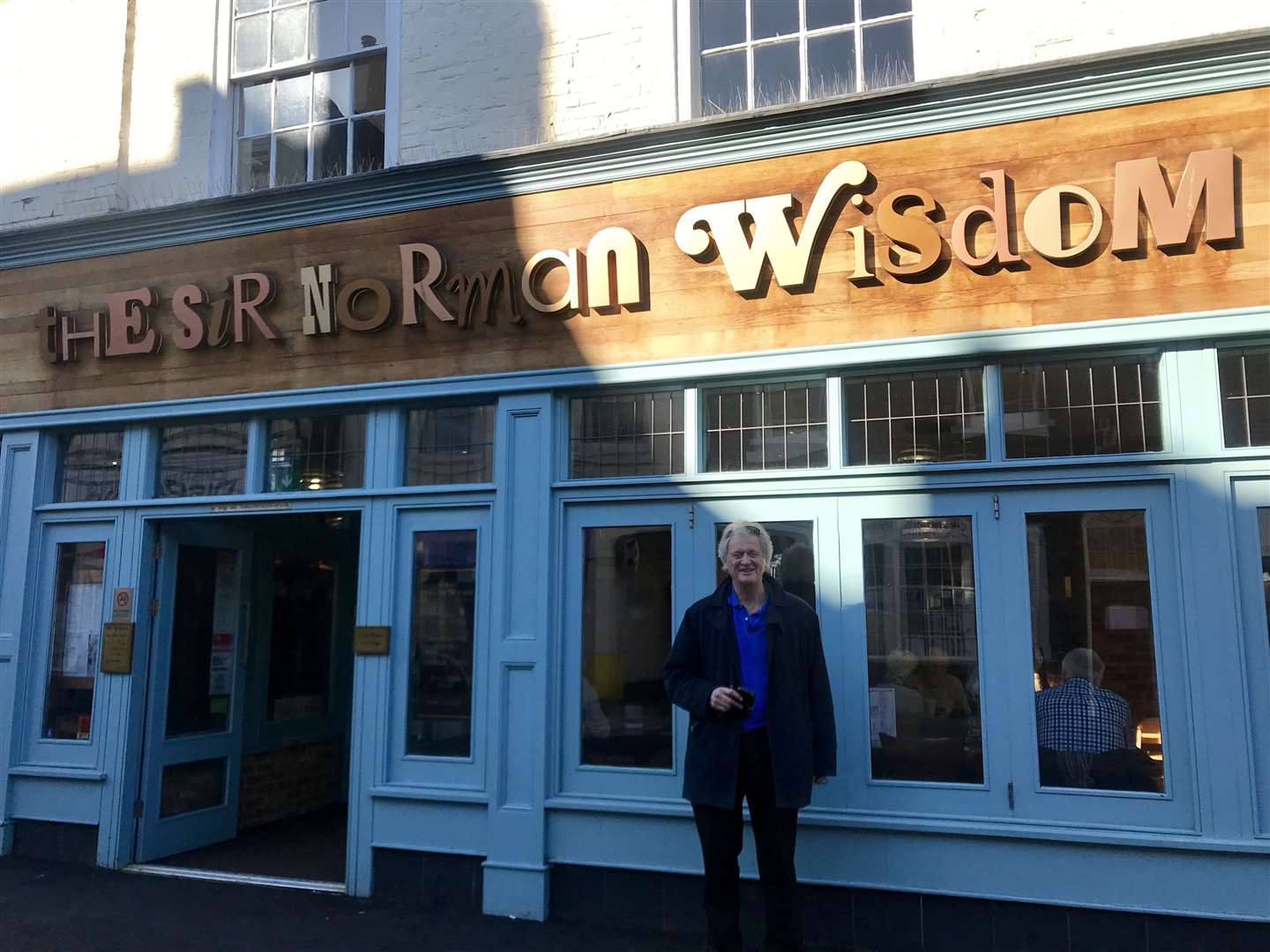 JD Wetherspoon founder Tim Martin outside the Sir Norman Wisdom in Deal