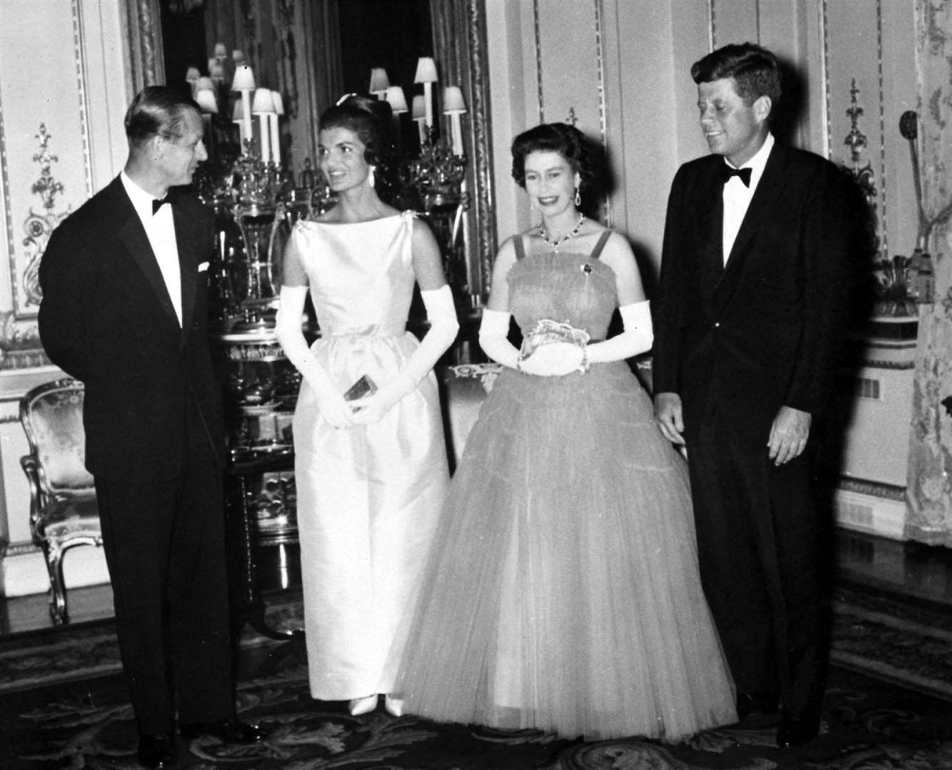 JFK and his wife Jacqueline meeting the Queen and the Duke of Edinburgh (PA)